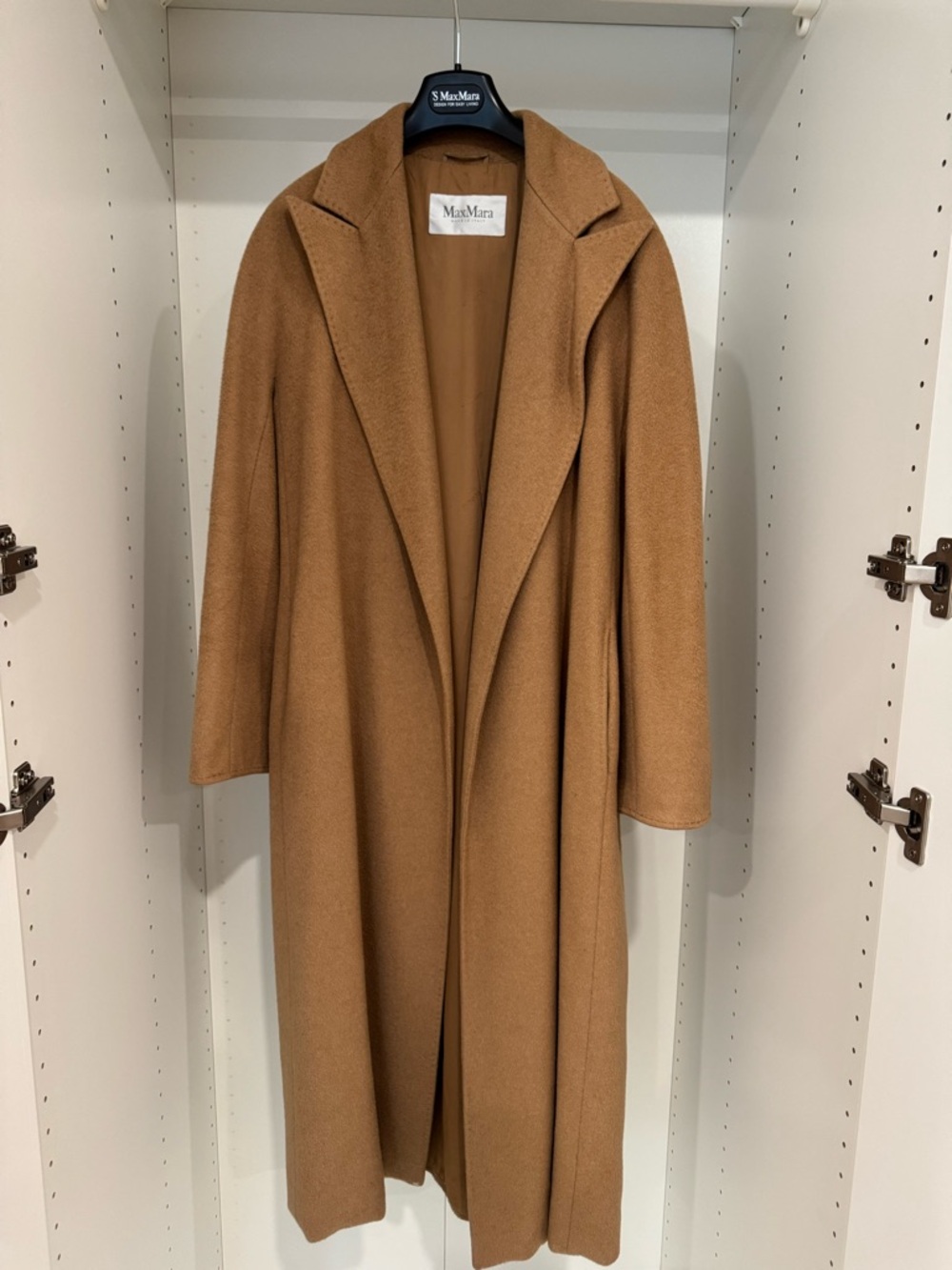 MaxMara Camel Wool Longline Trench Coat - Picture 2 of 5